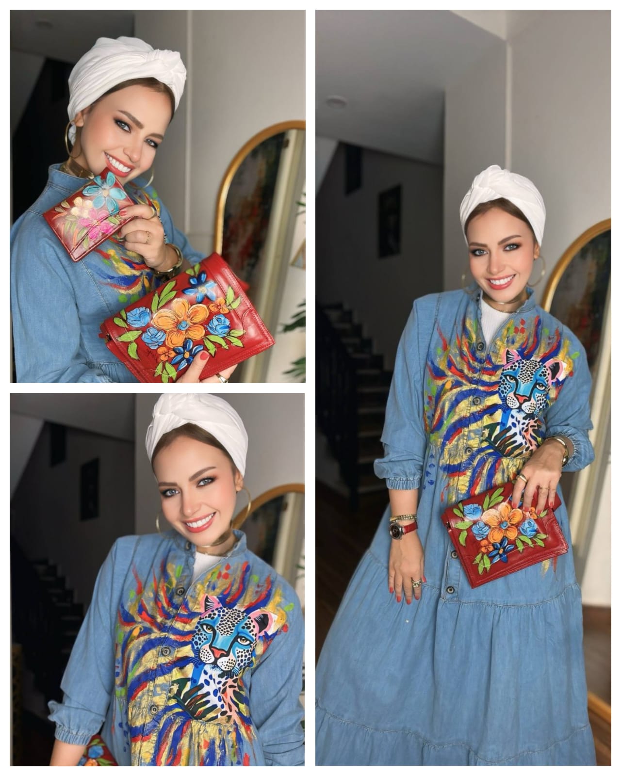 Leopard Denim Dress