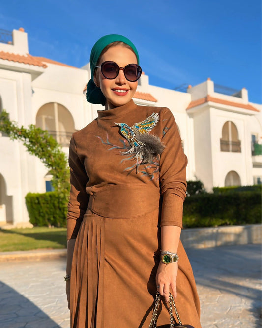 Caramel Elegance Dress 🤎