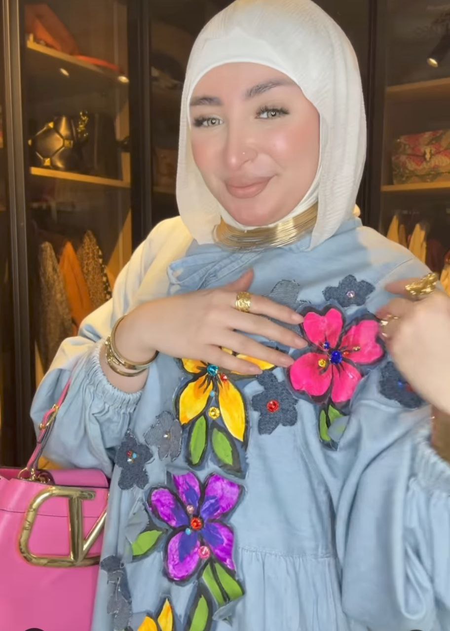 Flower Denim Dress