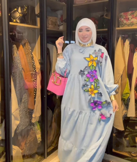 Flower Denim Dress
